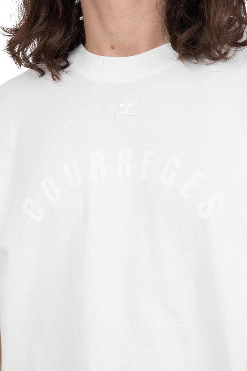 Courrèges White t-shirt ac straight printed