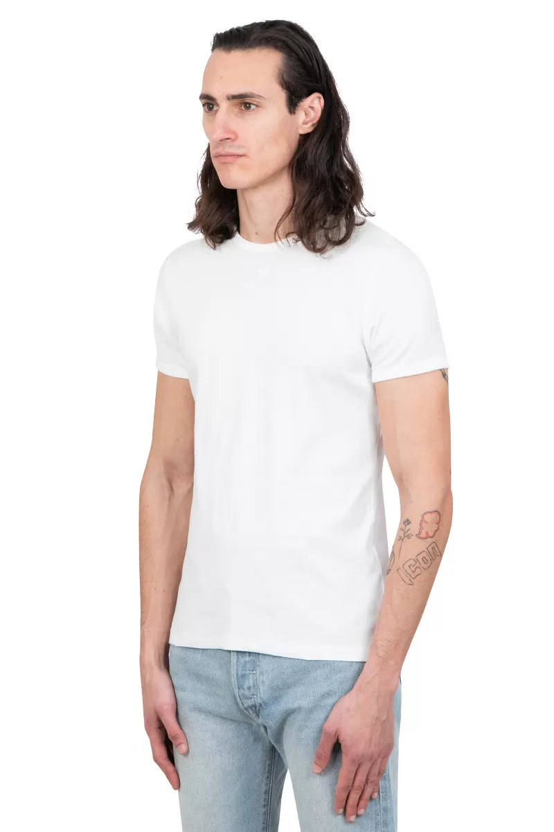 Courrèges T-shirt contraste réedition blanc