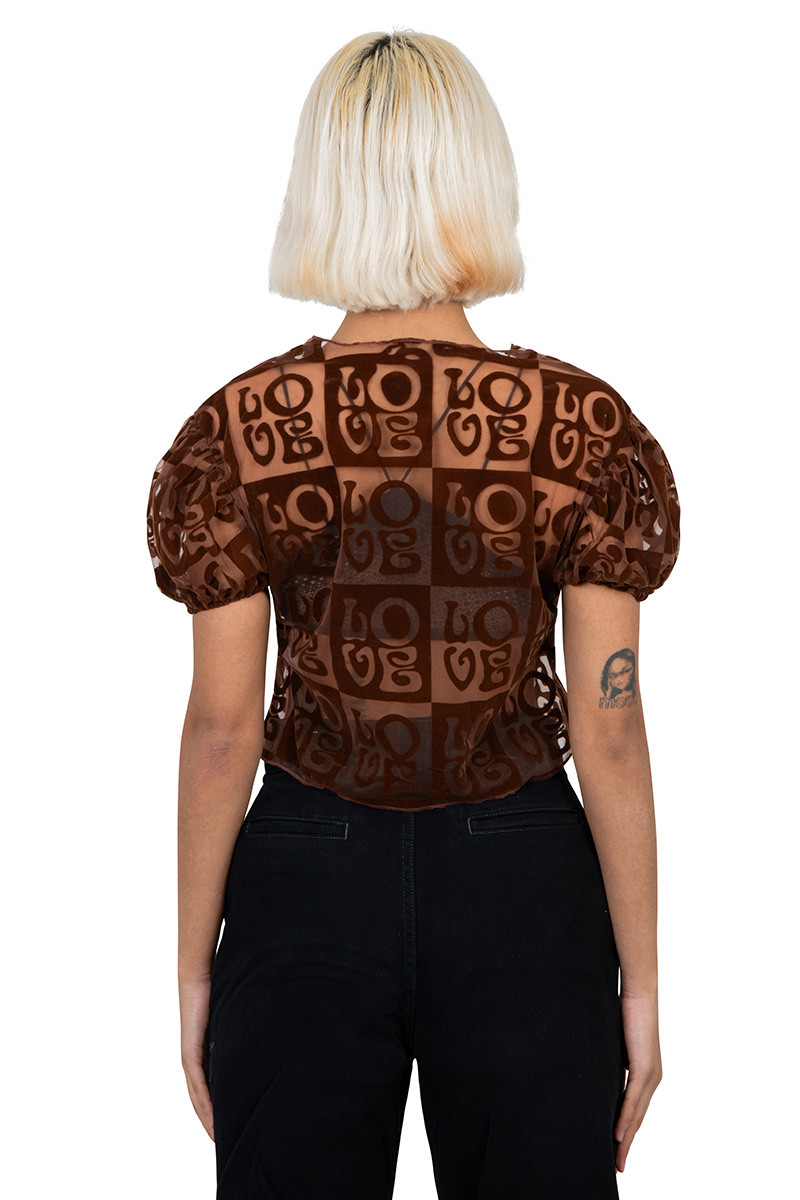 House of Sunny Cas amor top brown