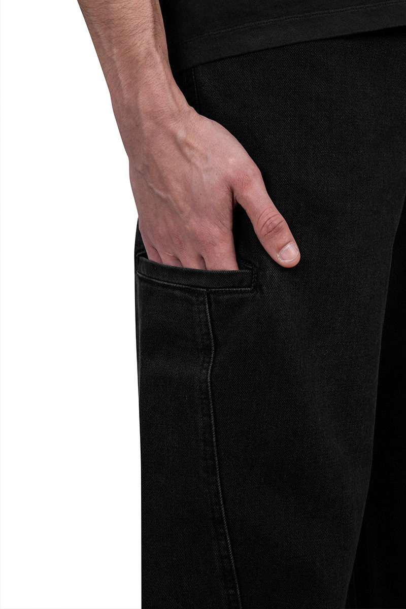 Lemaire Black twisted workwear pants