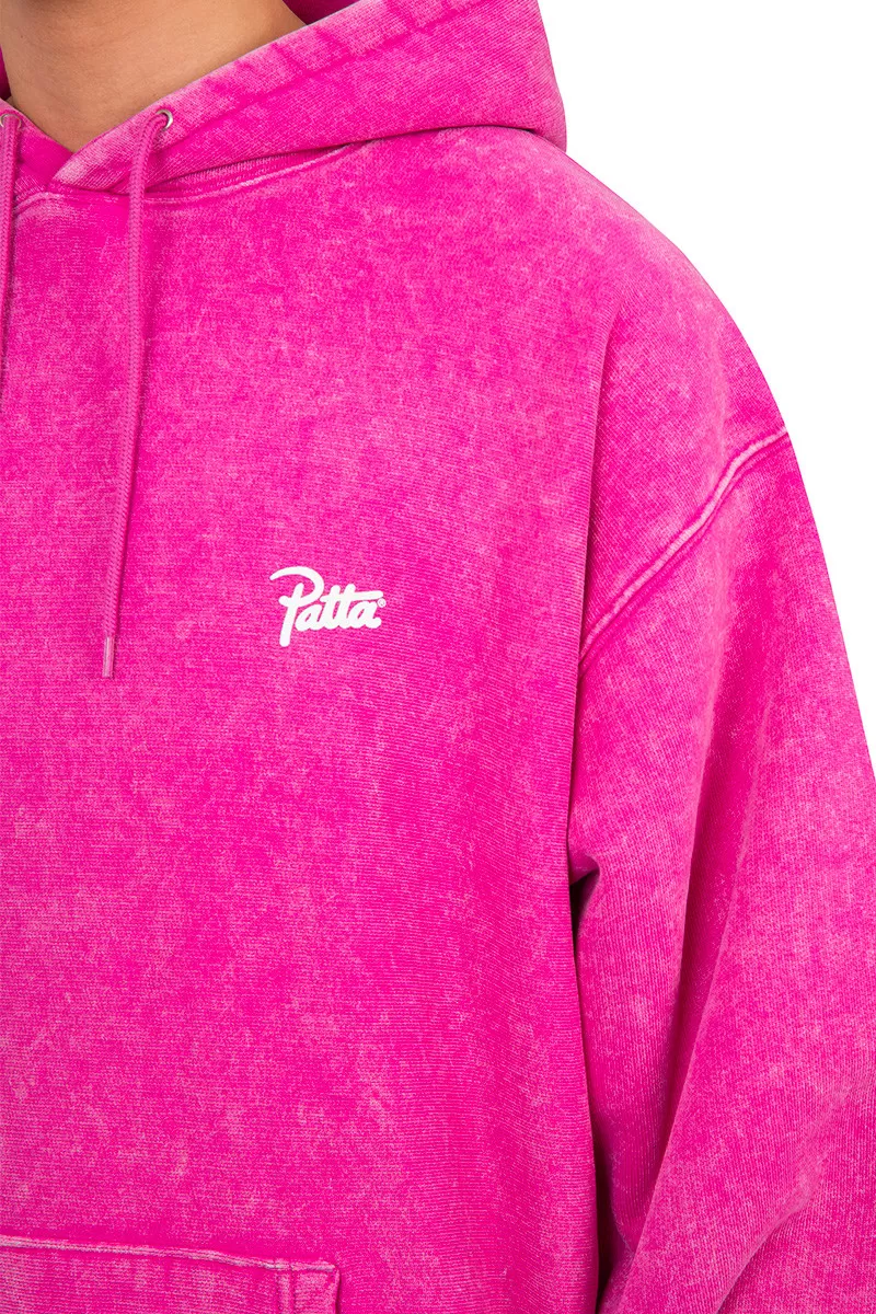 Patta Pull à capuche délavé classique rose