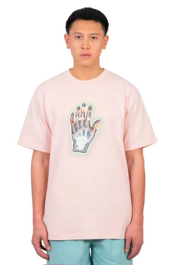 T-shirt mains de guérison rose