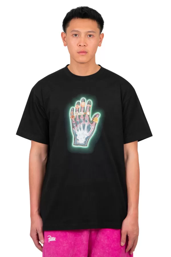 T-shirt mains de guérison noir
