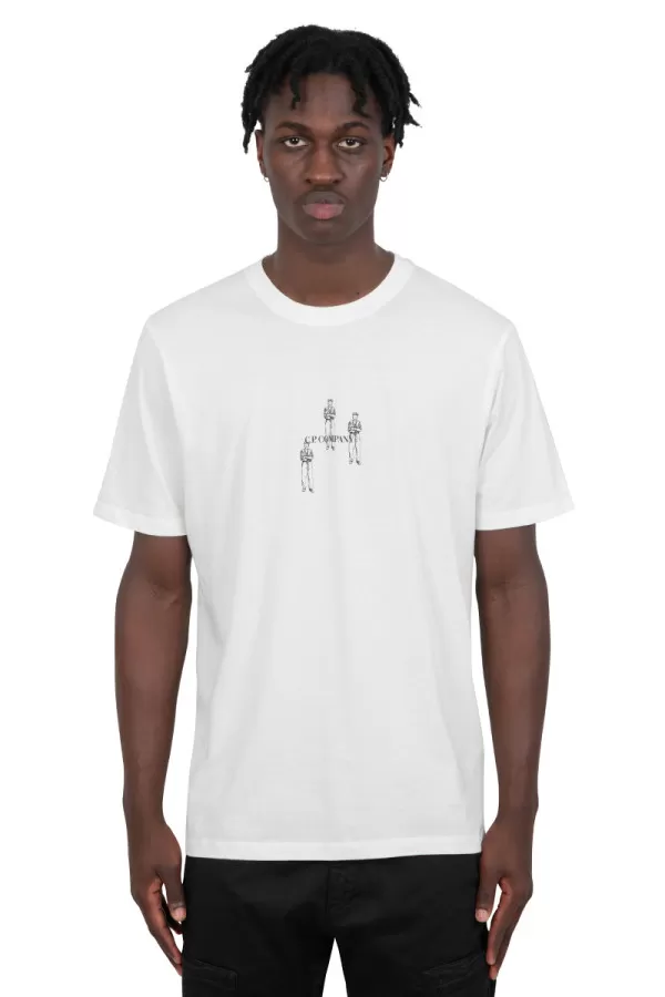 T-shirt relaxed graphic blanc