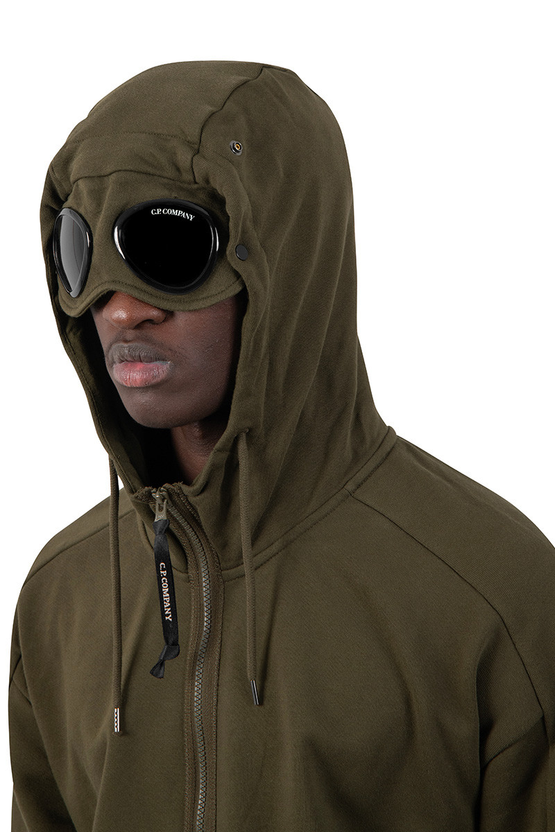 C.P. Company Zip-up hoodie  google green