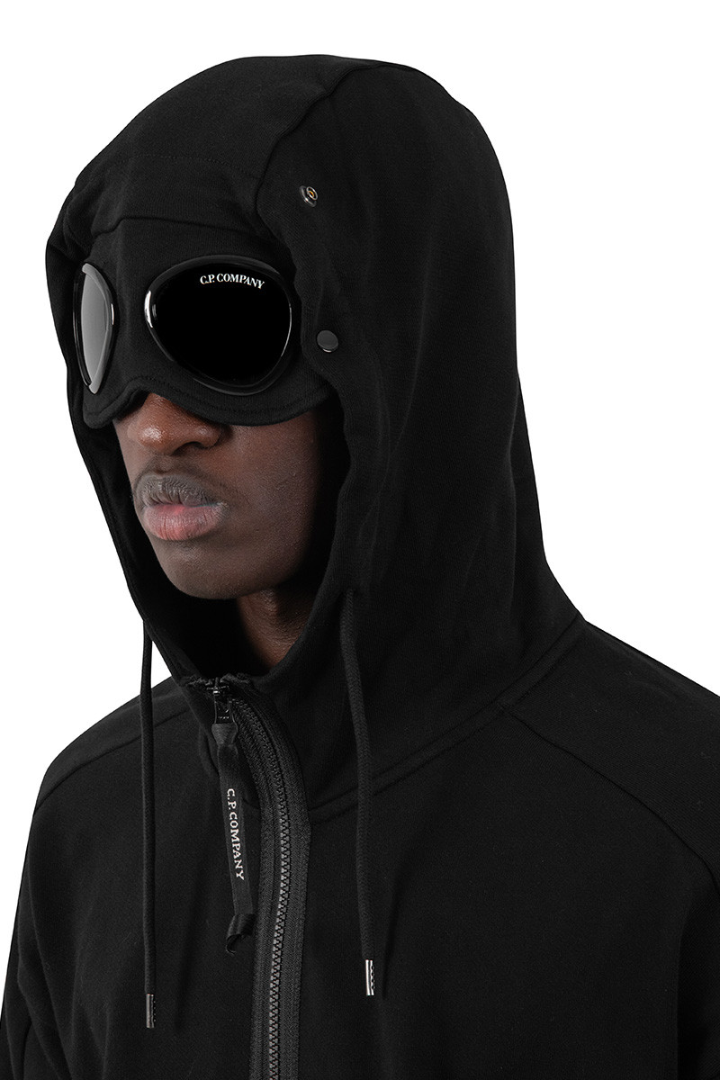 C.P. Company Hoodie zippe noir goggle