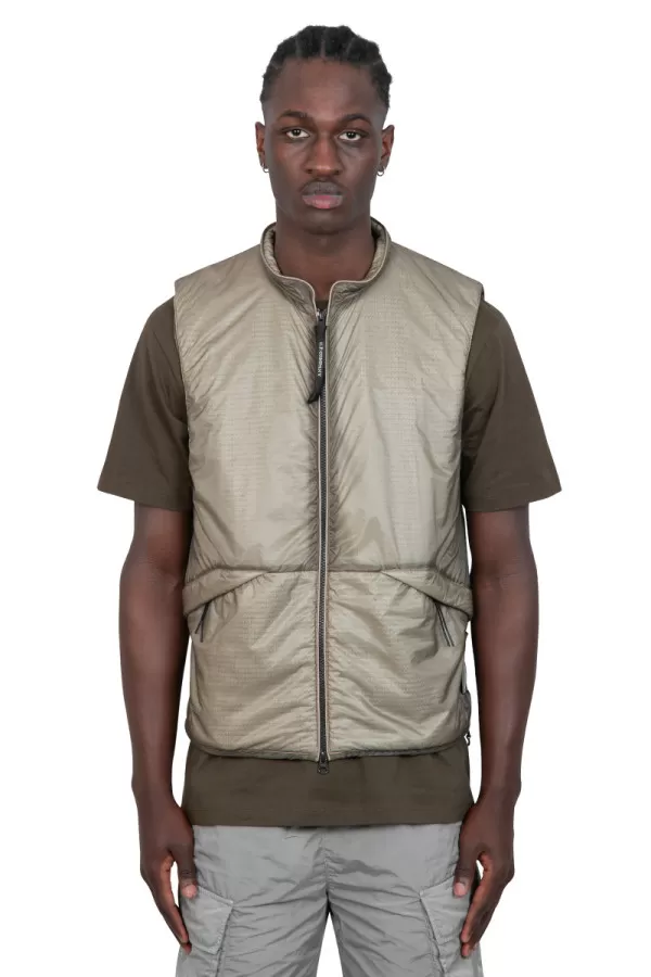 Brown sleeveless jacket