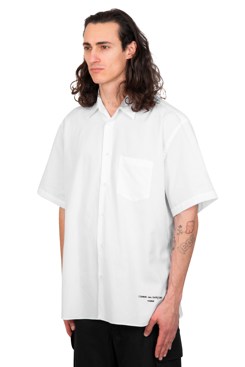 Comme Des Garçons Homme White boxy short sleeves shirt