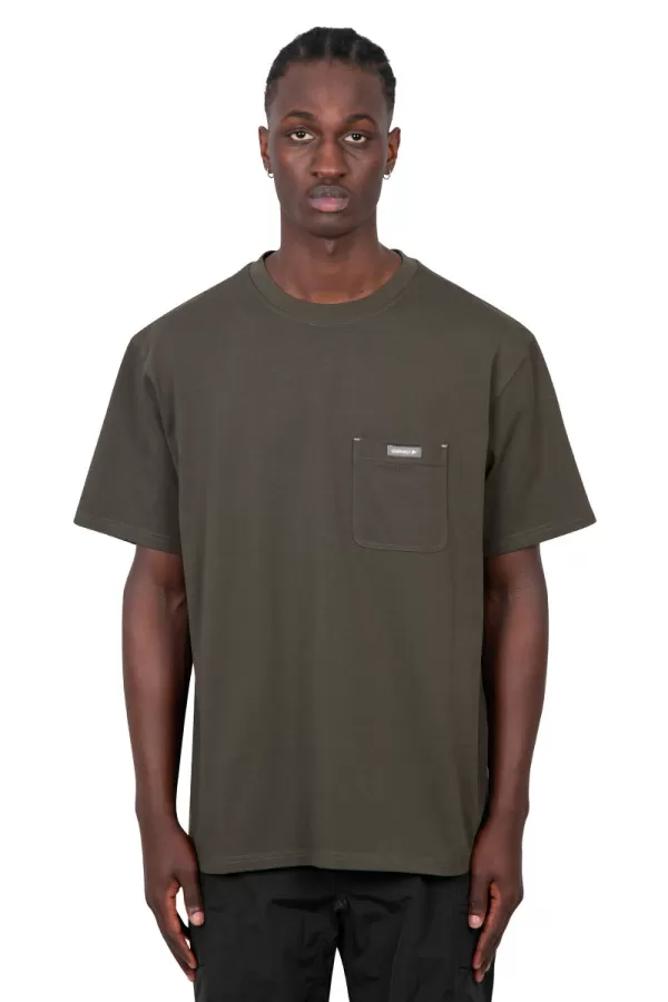Khaki backprint t-shirt