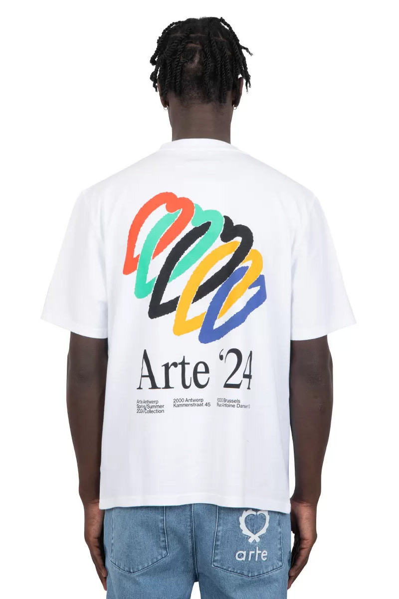 Arte White heart rings print t-shirt