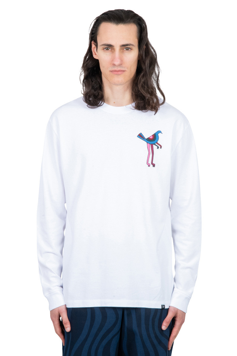 By Parra White wine and books long sleeve t-shirt