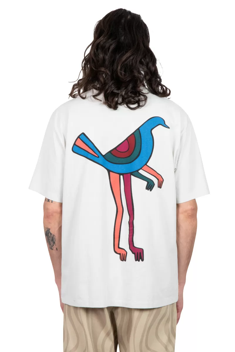 By Parra White pigeon legs t-shirt