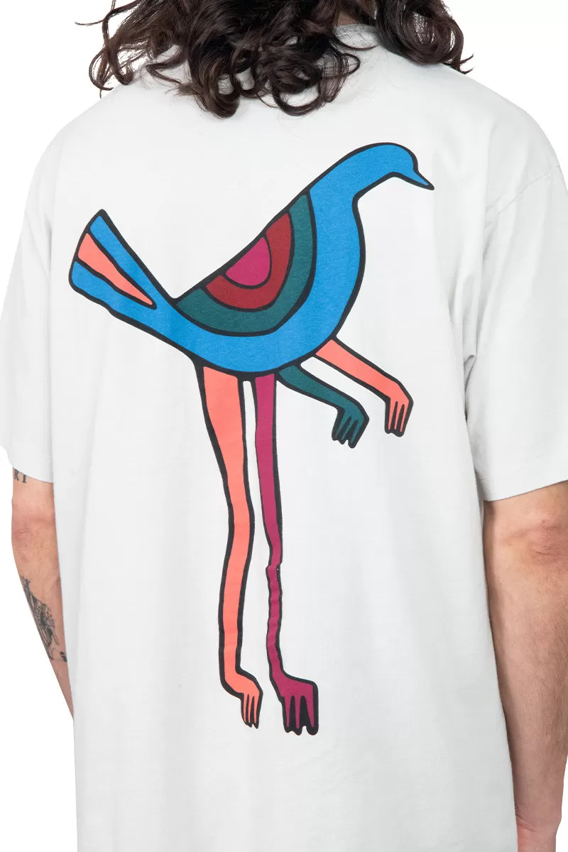 By Parra White pigeon legs t-shirt