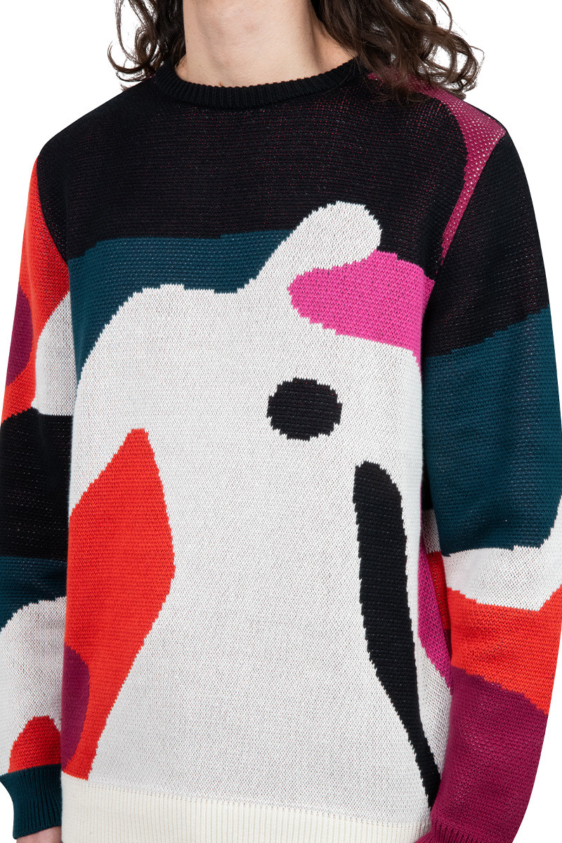 By Parra Pull-over tricoté grand ghost caves