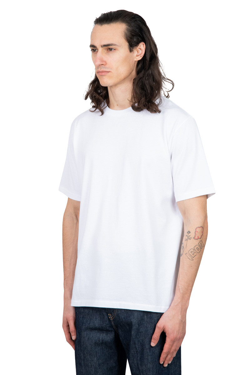 Auralee T-shirt de tressage lustré blanc