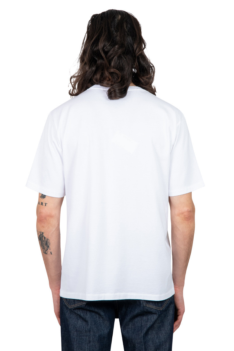 Auralee T-shirt de tressage lustré blanc