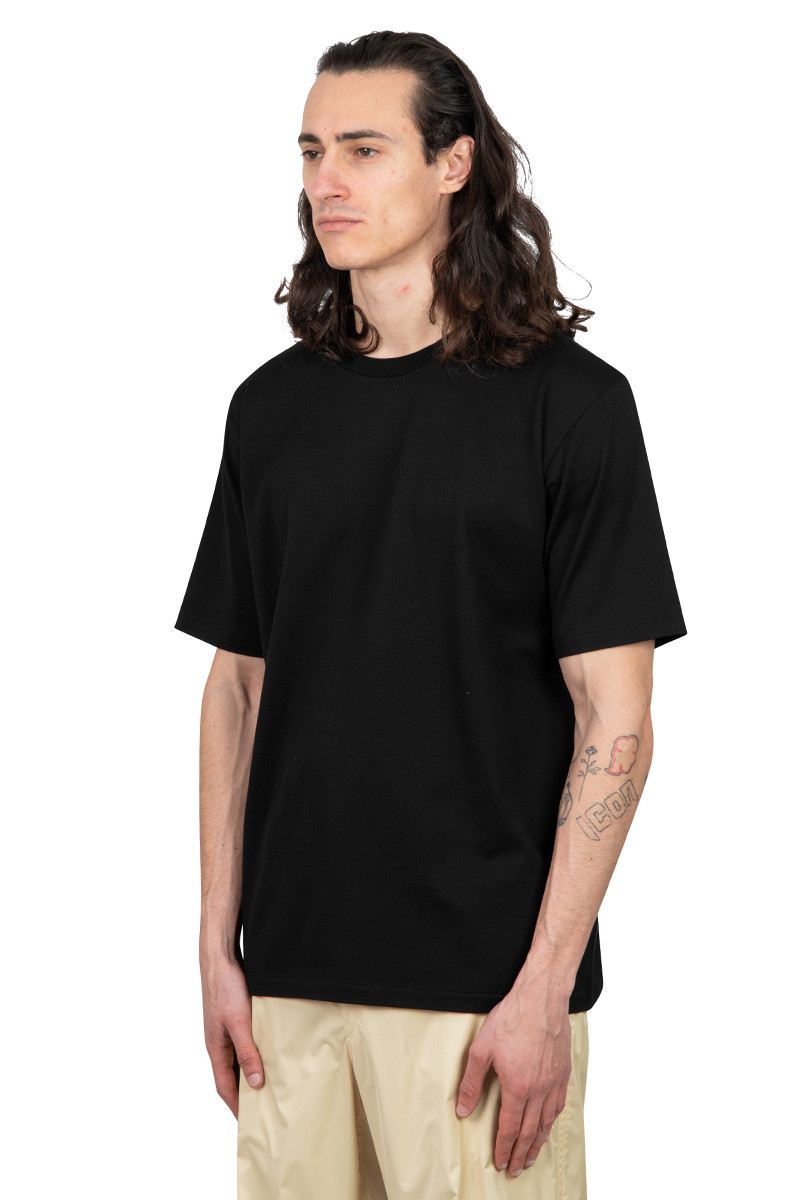 Auralee T-shirt de tressage lustré noir