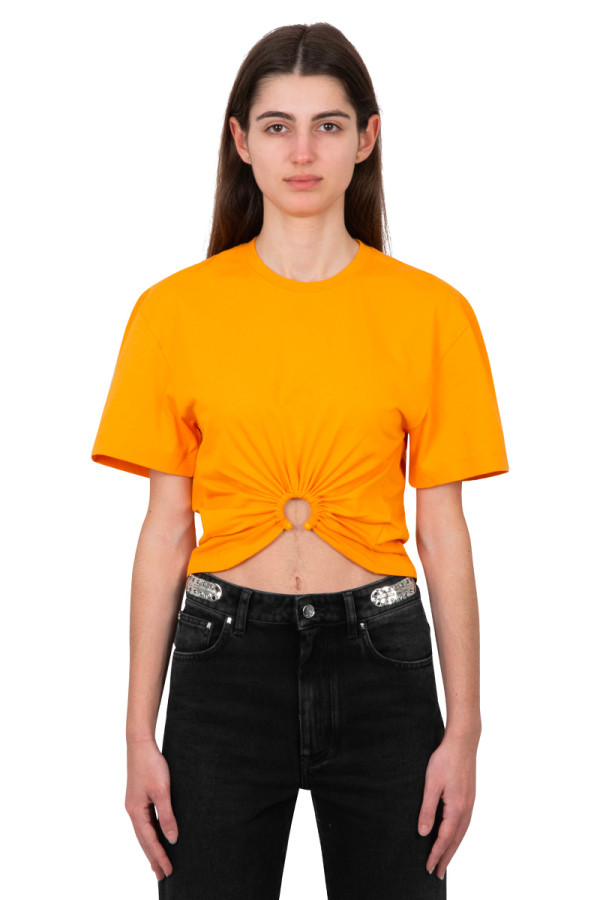 Orange ring detail t-shirt