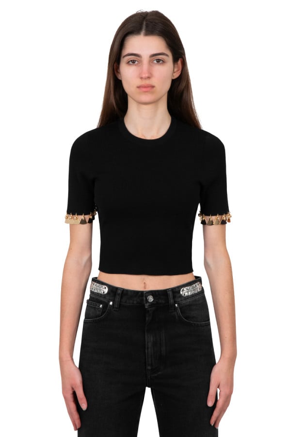 Black top with gold details