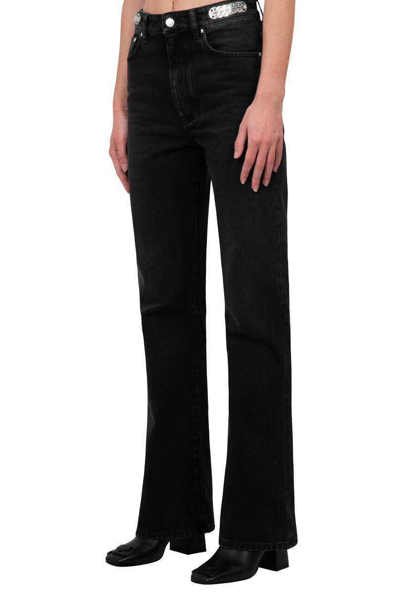 Rabanne Black signature black jeans with dots