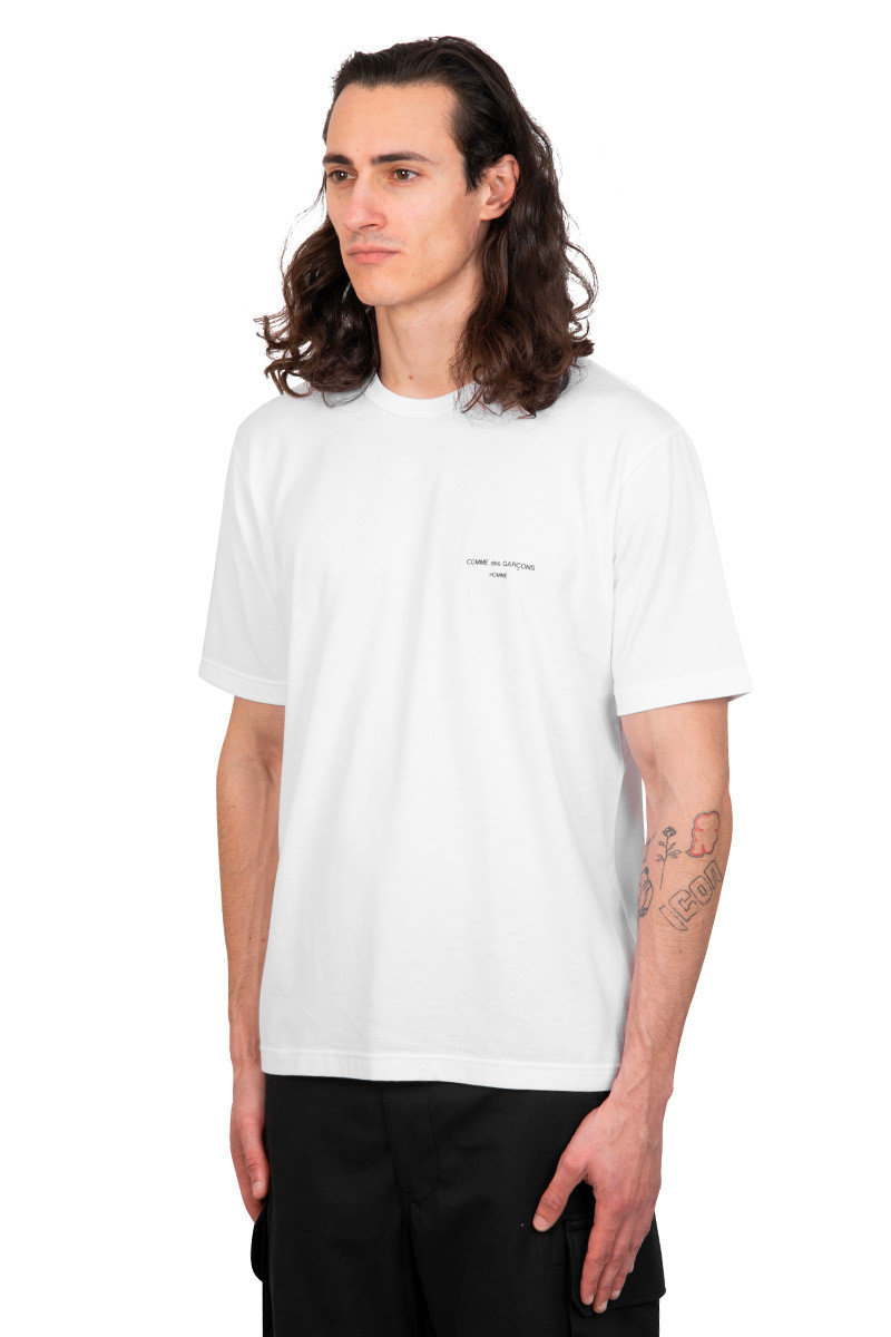 Comme Des Garçons Homme White logo t-shirt
