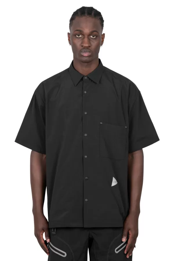 Black uv cut stretch SS shirt