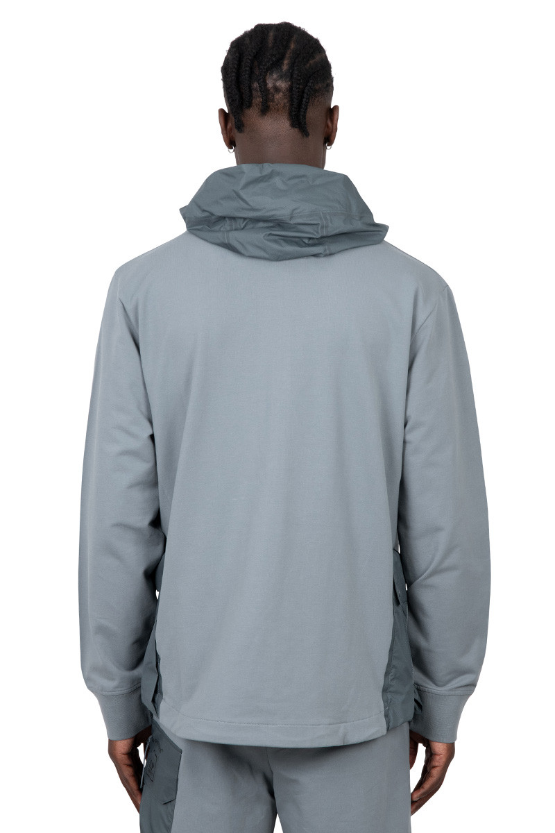 C.P. Company Metropolis Series Grey stretch fleece zipped hoodie