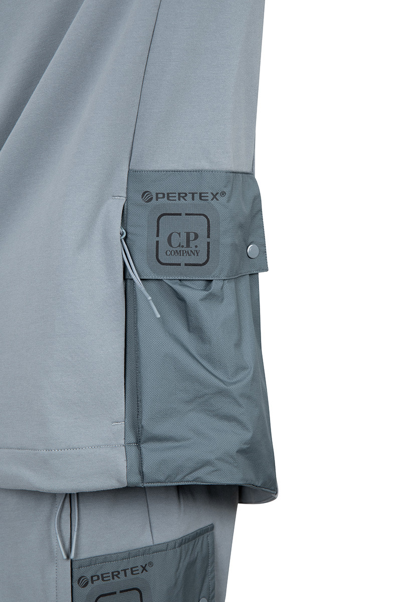 C.P. Company Metropolis Series Grey stretch fleece zipped hoodie