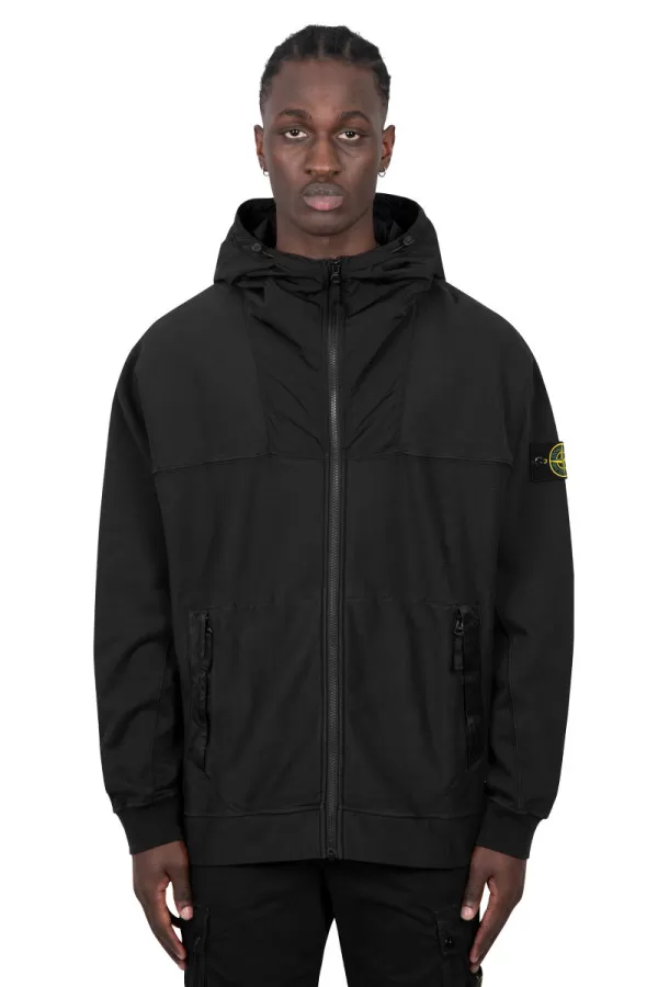 Black zip-up hoodie
