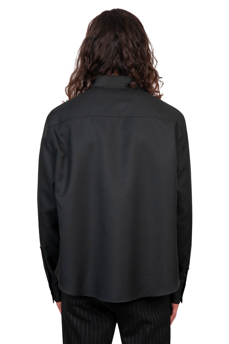 Courrèges Black shirt zipped light twill