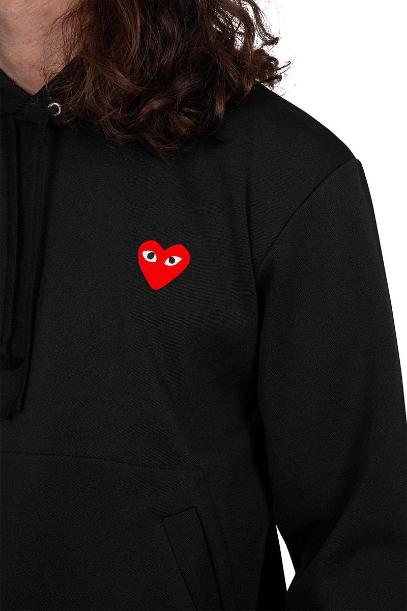 Comme Des Garçons Play Black hoodie logo