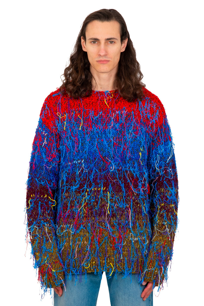 Maison Margiela Blue and red knit