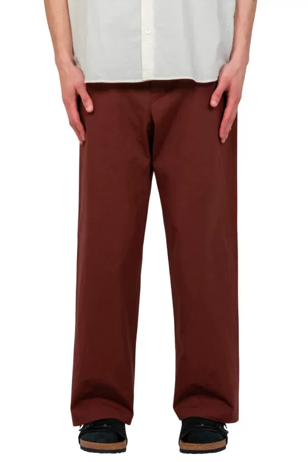 Chocolate belted trousers