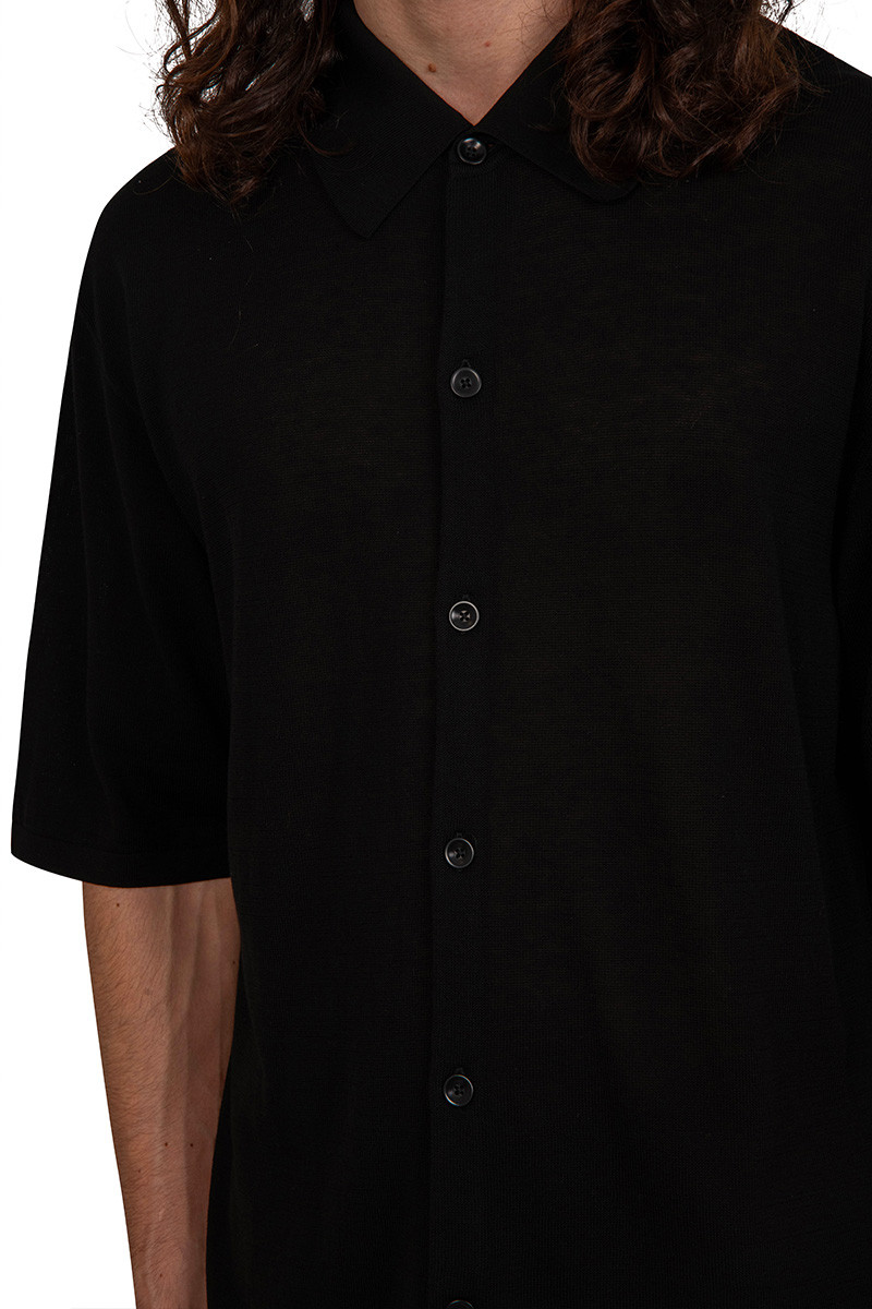 Lemaire Black polo shirt