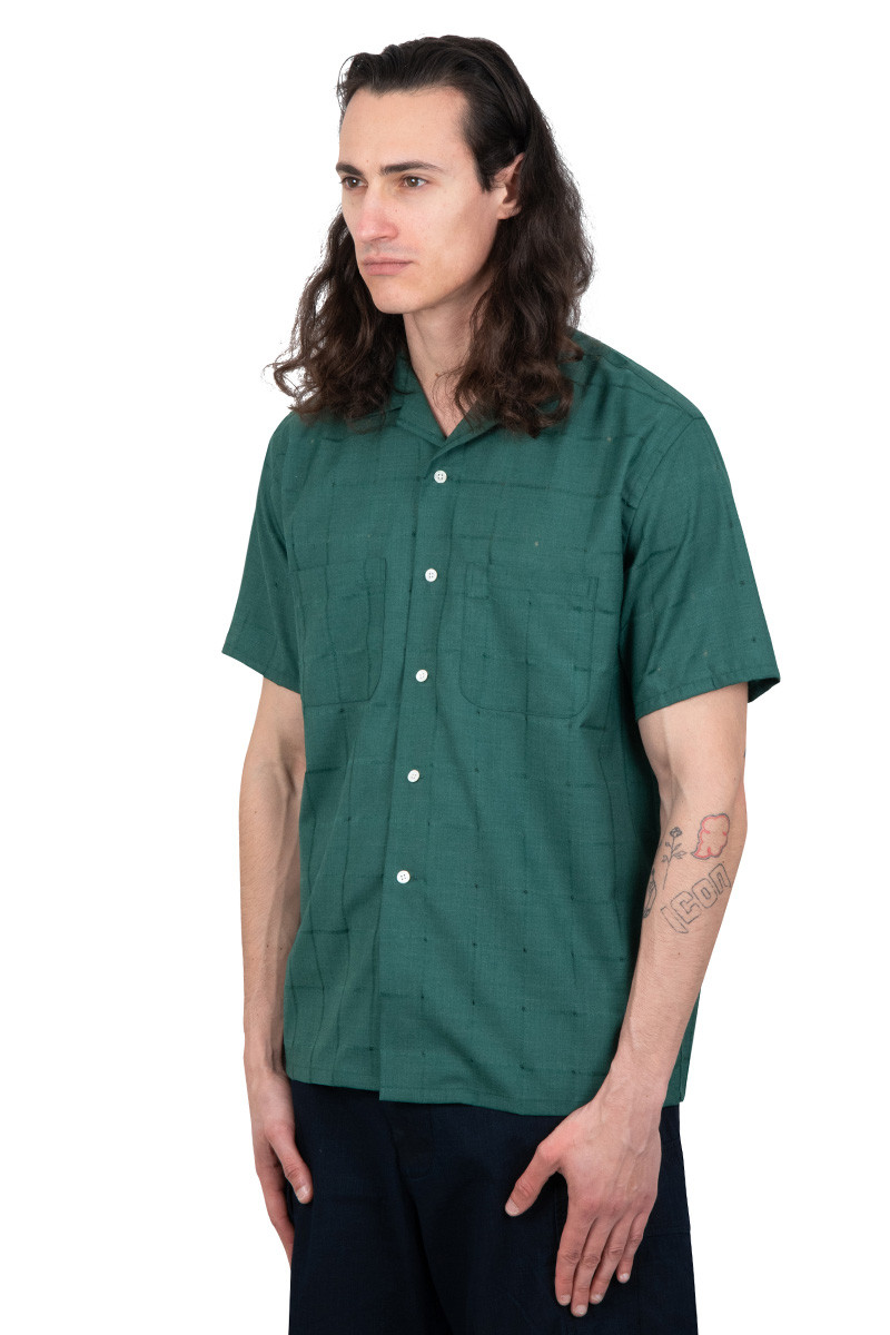 BEAMS + Green tw short sleeves shirt
