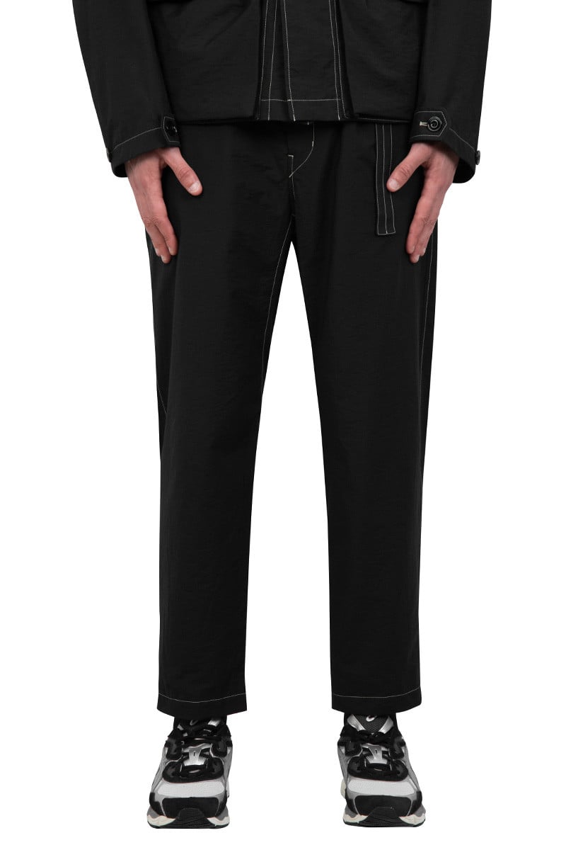 Lemaire Black belted carrot pant