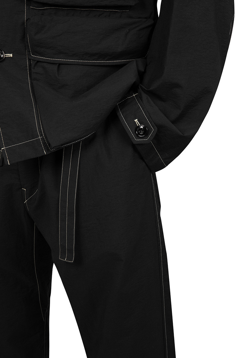 Lemaire Black belted carrot pant