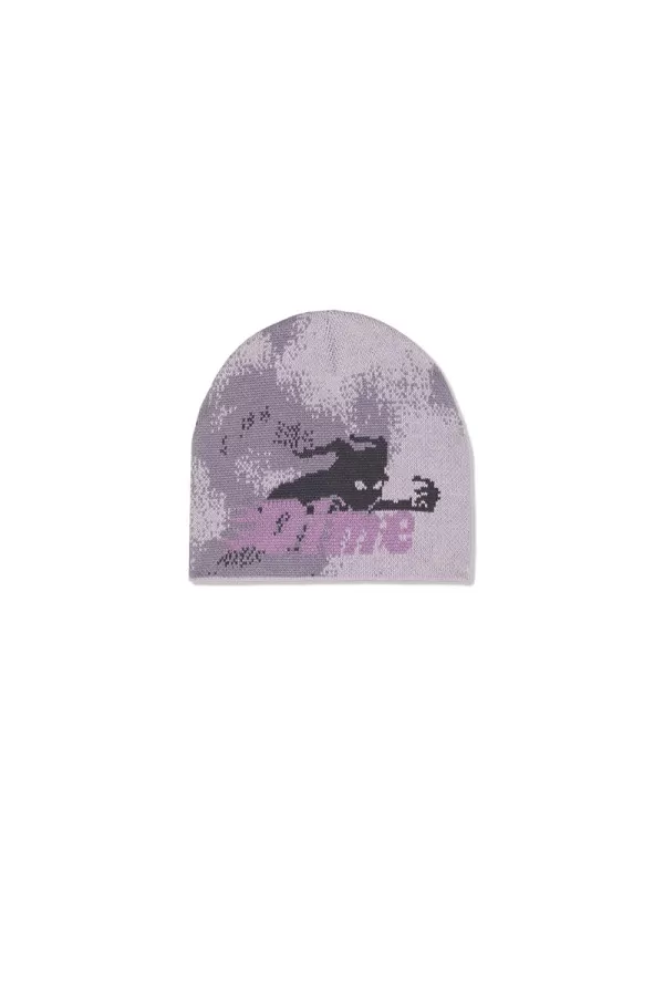 Purple final skull cap beanie