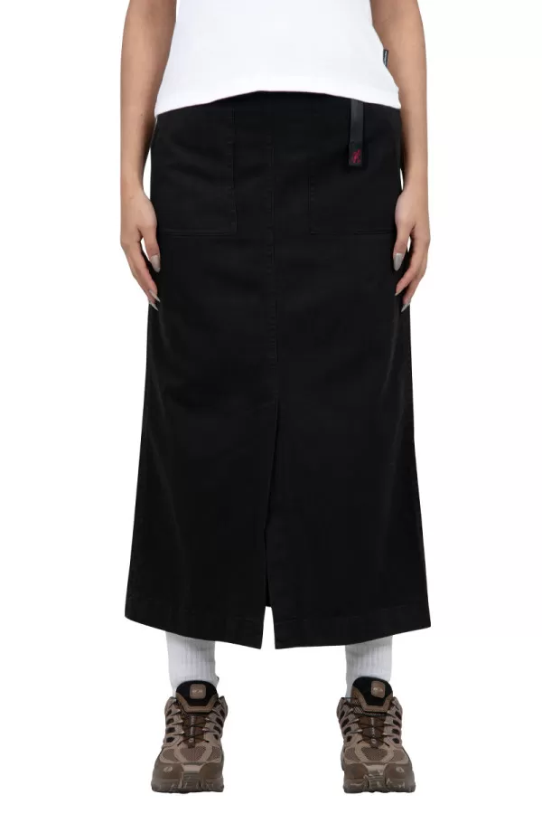 Black long baker skirt