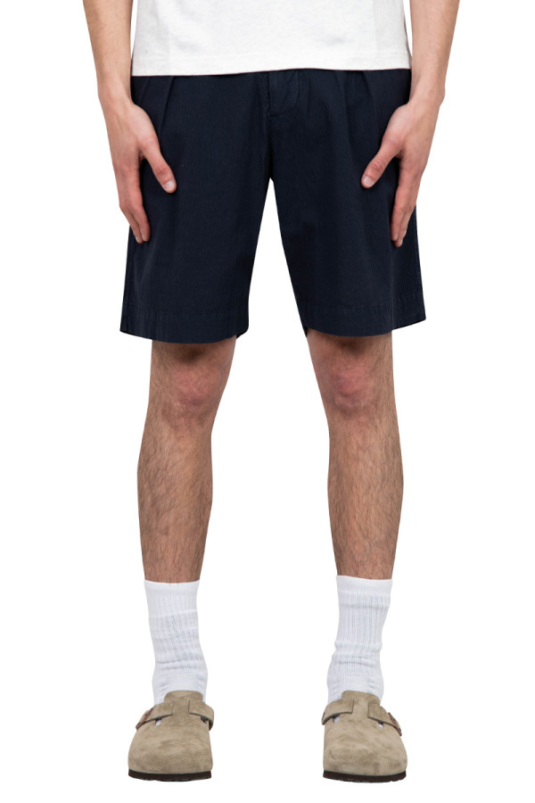 Blue pleated track short