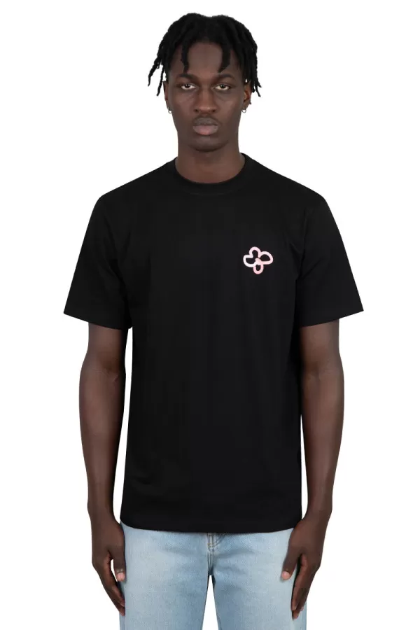 T-shirt Family3.0 fleurs noir
