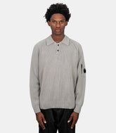 Chenille polo sweatshirt