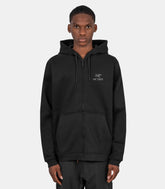 Hoodie zippé emblem fleece
