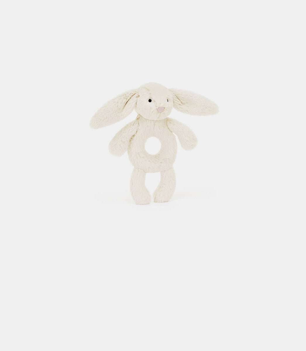 Bashful cream bunny ring rattleBRR4BC - OSJellycat