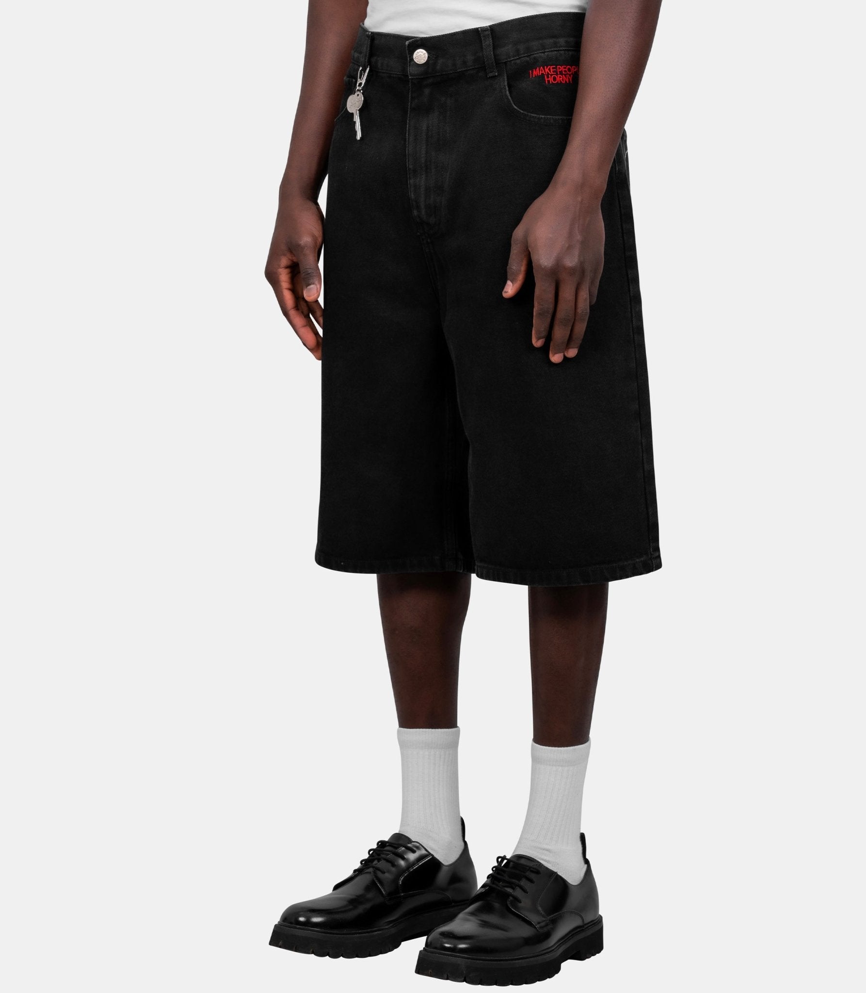 Bermuda heart on, hard on - SS26SH0201-off-black-30 - Carne bollente