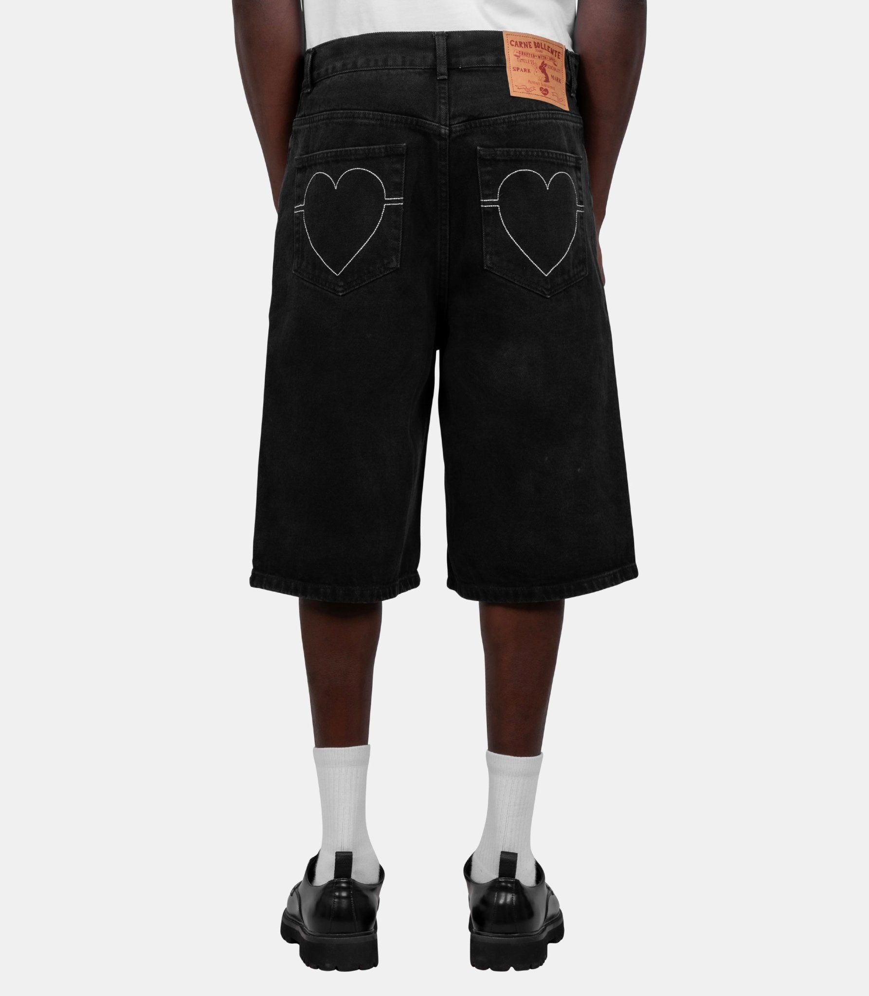Bermuda heart on, hard on - SS26SH0201-off-black-30 - Carne bollente