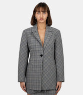 Blazer ajusté à carreauxF9046 - 523 - SS24 - 36Ganni