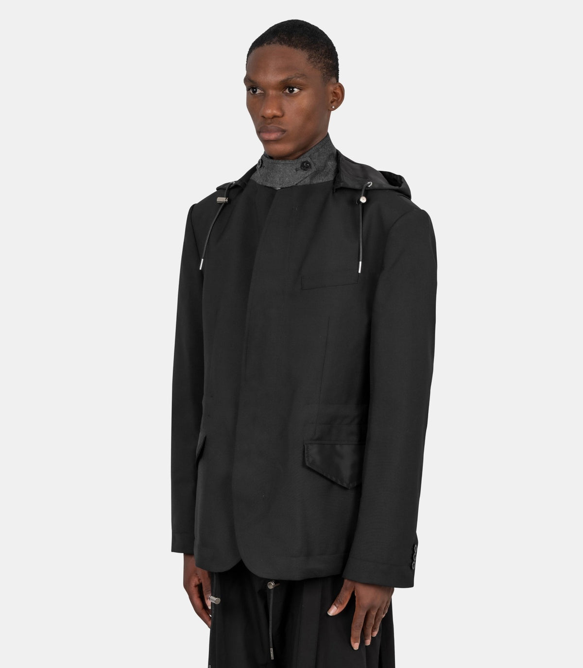 Blazer x nylon twill-26-04026M-3-Sacai