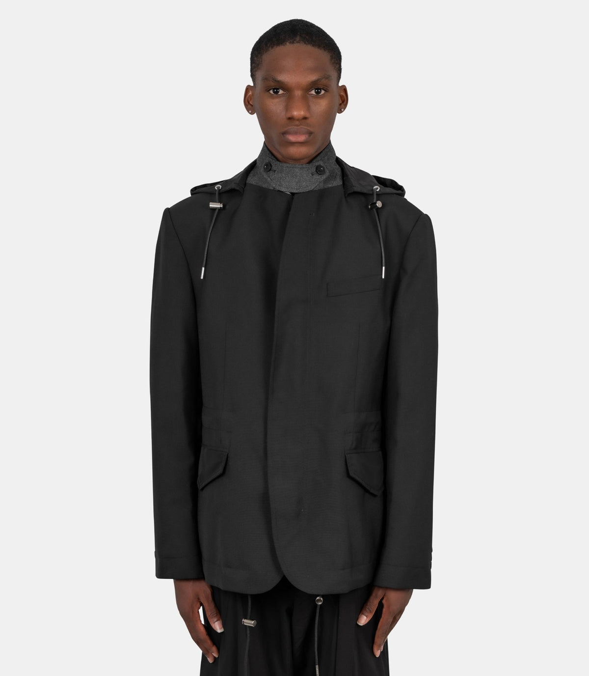 Blazer x nylon twill-26-04026M-3-Sacai