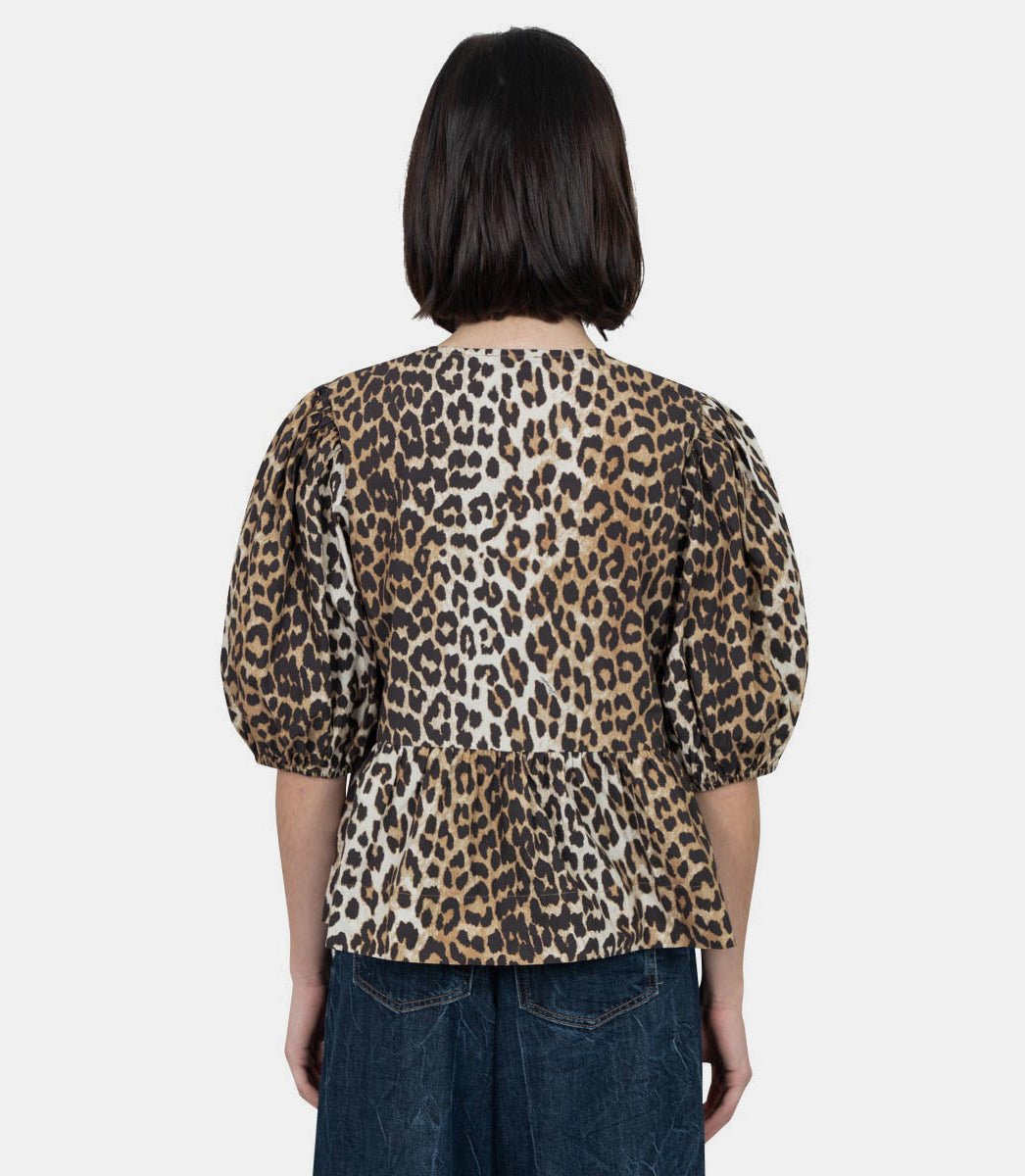 Blouse en popeline de coton imprimée - F9116 - 943 - 34 - Ganni